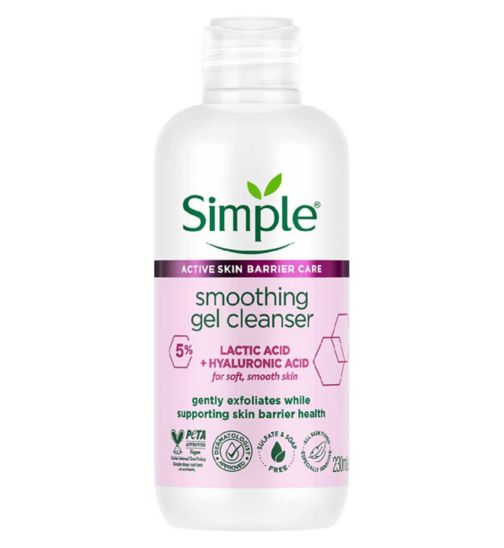 Simple Smoothing Gel Cleanser with 5% AHA and Hyaluronic Acid 230ml ...