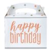 Card Factory Rose Gold Happy Birthday Party Boxes - Pack Of 6