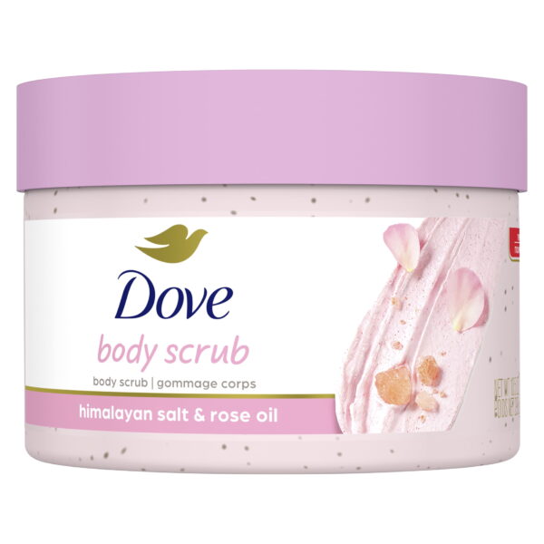 Dove Body Scrub Himalayan Salt & Rose Oil 10.5oz 