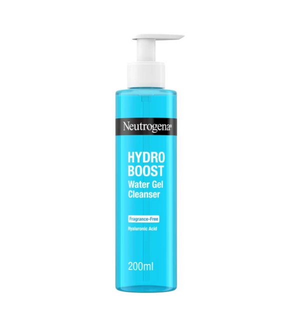 Neutrogena Hydro Boost Water Gel Facial Cleanser 200ml on a clear background