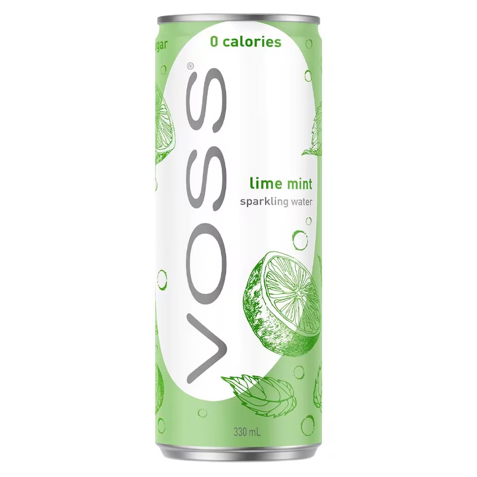 Voss Lime & Mint Sparkling Water 330ml